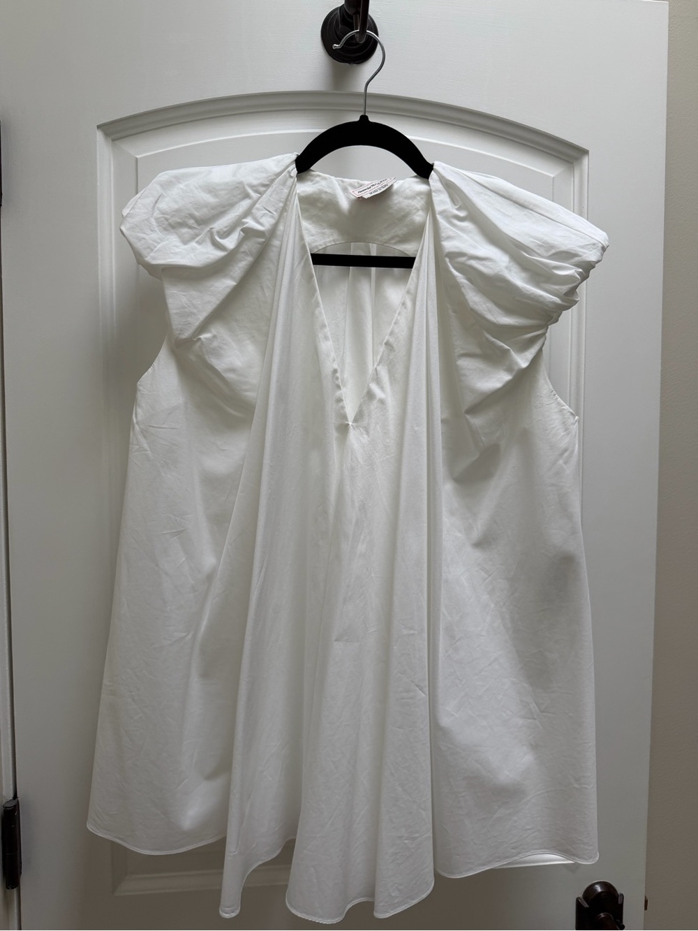 Alexander McQueen White Sculptural Draped Cocoon Sleeve Dress IT 42